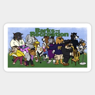 Barks and Recreation Alternate Versions Sticker